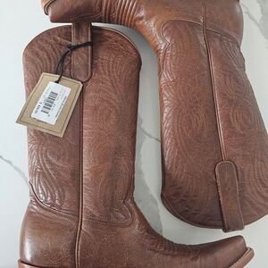Lucchese Brown Leather Heeled Boots